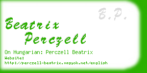 beatrix perczell business card